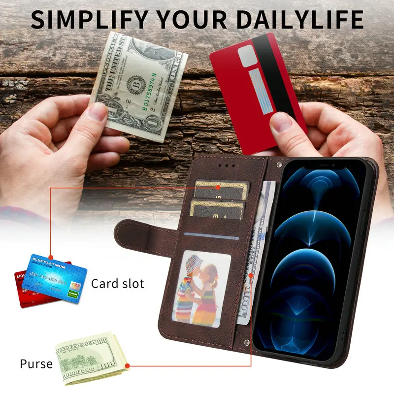 Premium Luxury Leather Flip Cover 360 Protective Book Pouch