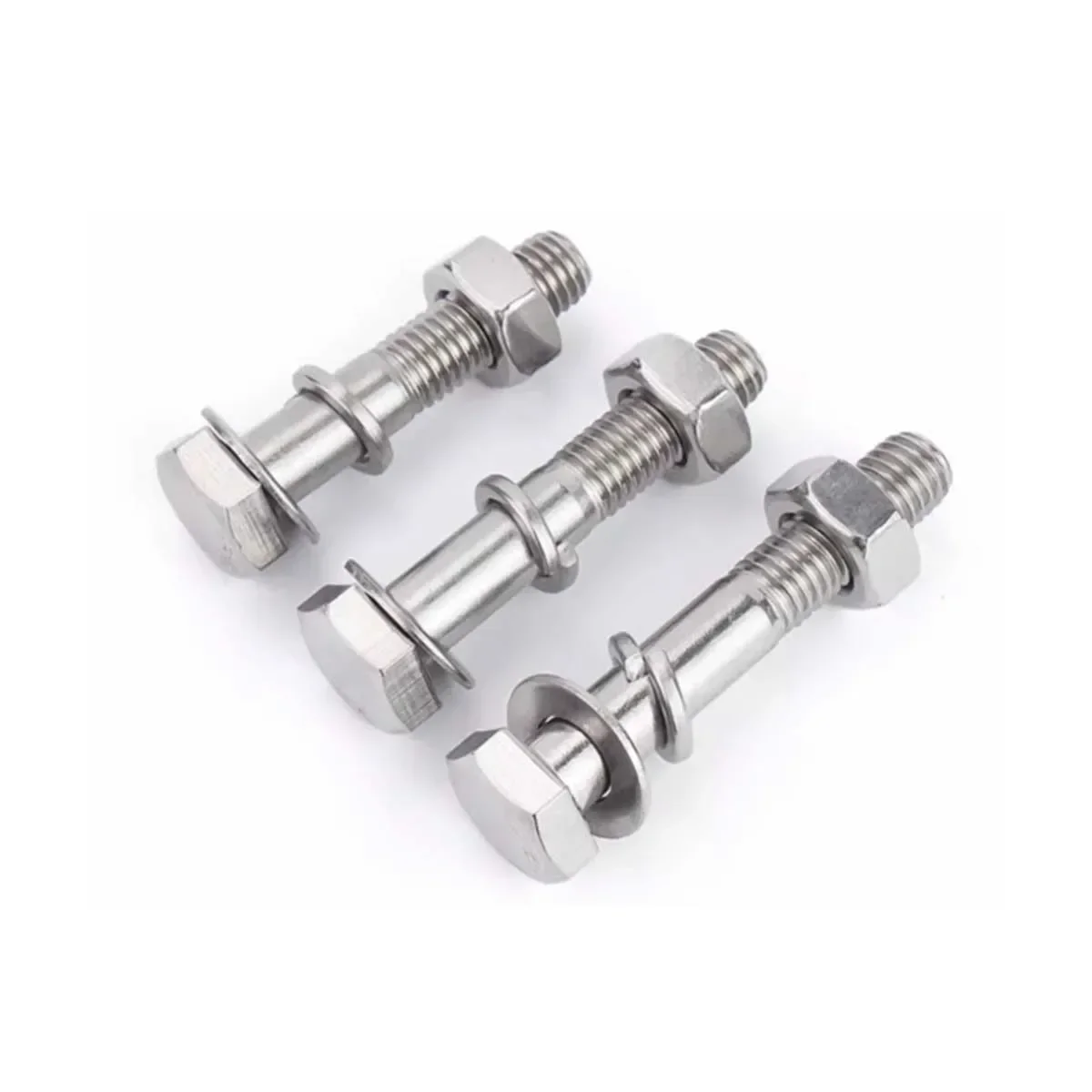Description Picture 3 of item304 Stainless Steel Half Tooth External Hexagonal Bolt And Nut Set