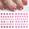 Gradient Nail Sticker 3D Jelly Red Powder Blusher Slider Round Halo Dye Cute Ombre Nail Design Translucent Gel Polish Wraps Deca 4
