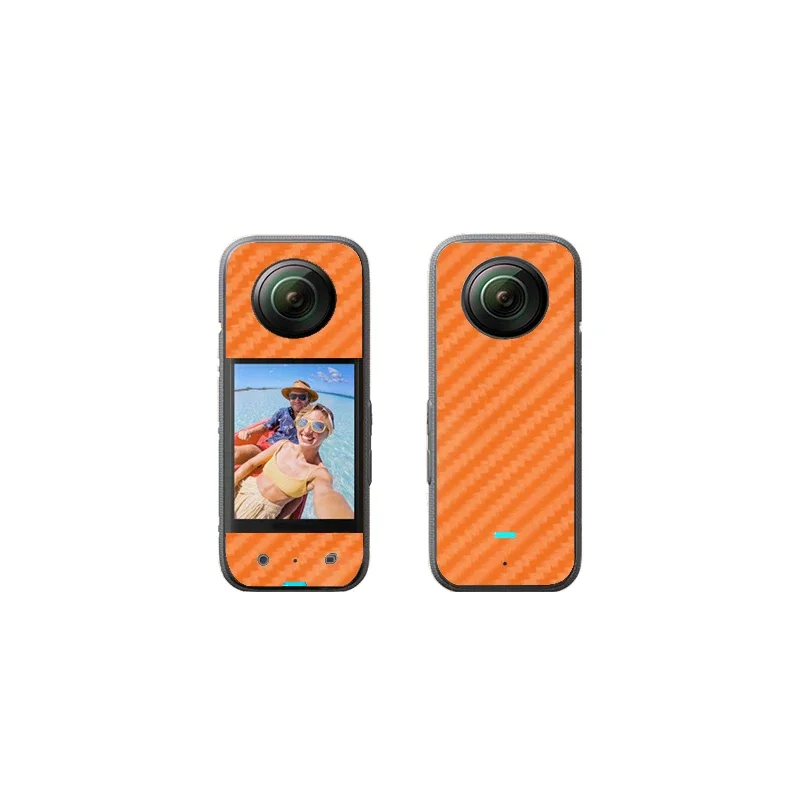 탄소 섬유 PVC 스티커 필름, 전면 및 후면 스크래치 방지 데칼 스킨, Insta360 One X3 / One X2 랩, Insta360 One X4 3D