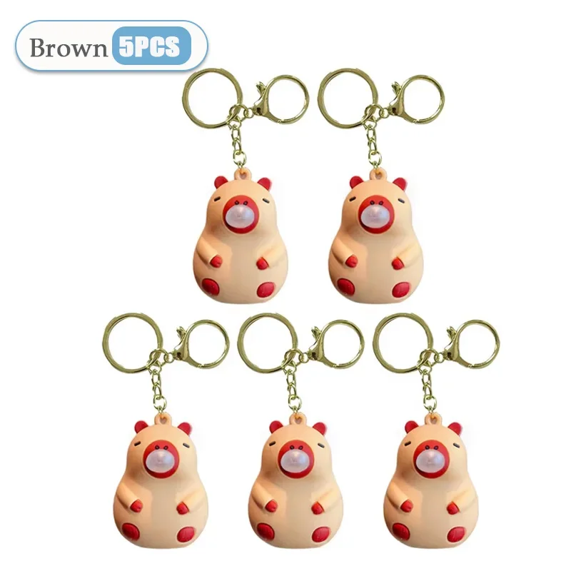Capybara Bubble Squeeze Keychain - Fun Decompression Toy and Schoolbag Decoration