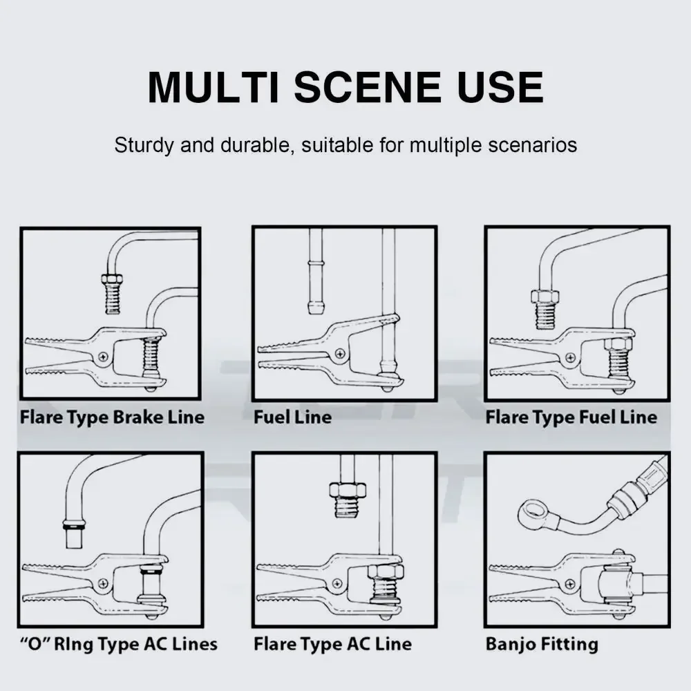 4Pcs Car Brake Oil Brake Clamp Pipe Plug Tool To Prevent Oil Spills Leak Proof Brake Lines Stoppers Hand Tools Automotive Tools