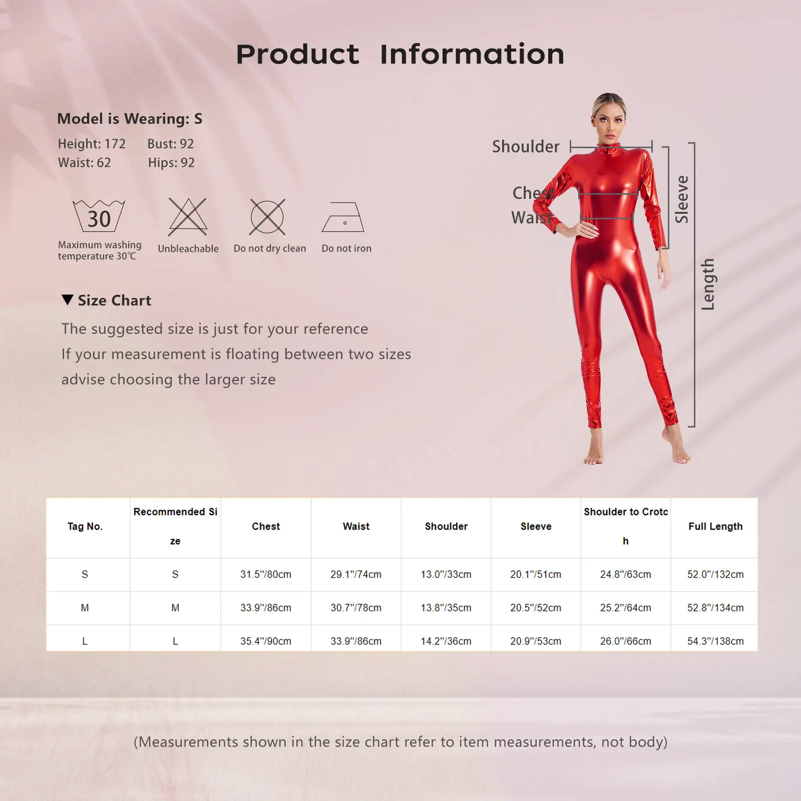 Womens Metallic High Neck Unitard Shiny Slim-Fit Jumpsuit Long Sleeve Bodysuit Zipper Back Catsuit Dancewear