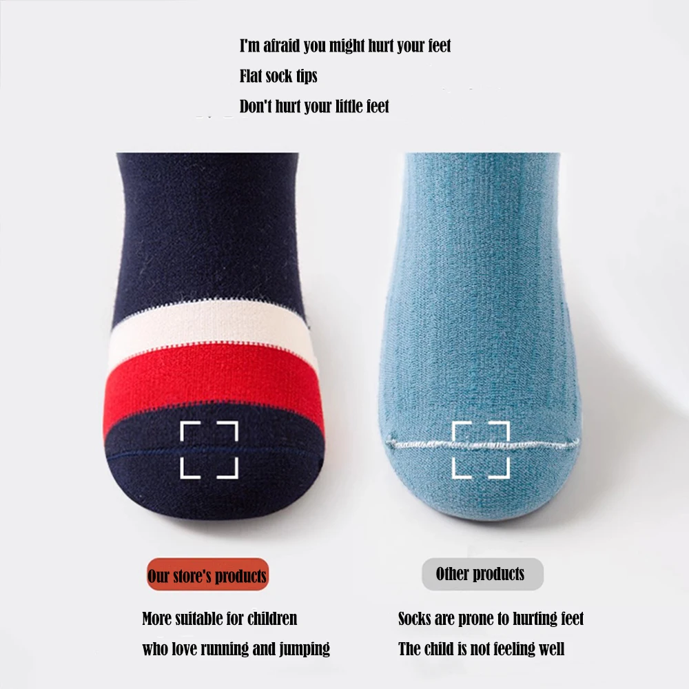 5 pairs 1-14Years Colorful Colors Mid-tube Socks Children Sport School Students Socks Spring Autumn Soft Cotton Toddler 5
