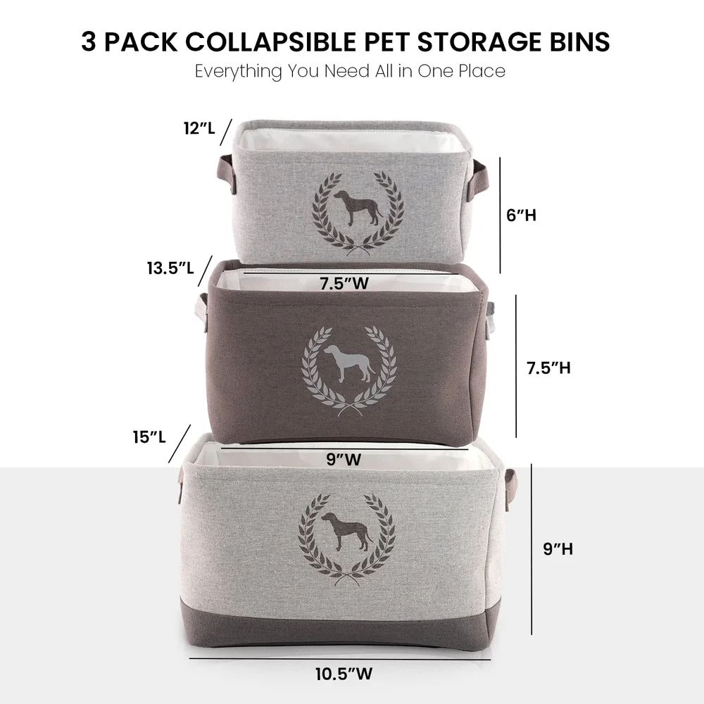 Linen Dog Storage Bin 4