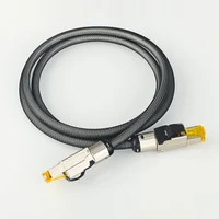 Pure silver cat 8 ethernet cable 40Gbps 2000MHz Double Shielded Net wire hifi audio ethernet patch cable