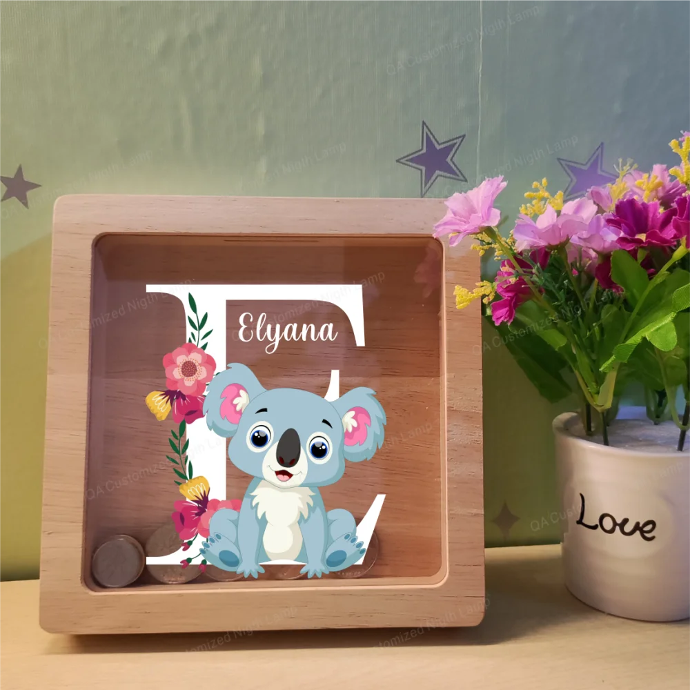 Custom Wooden Corn Box with Kids Name Piggy Bank Gift for Kids Christmas Gift 6
