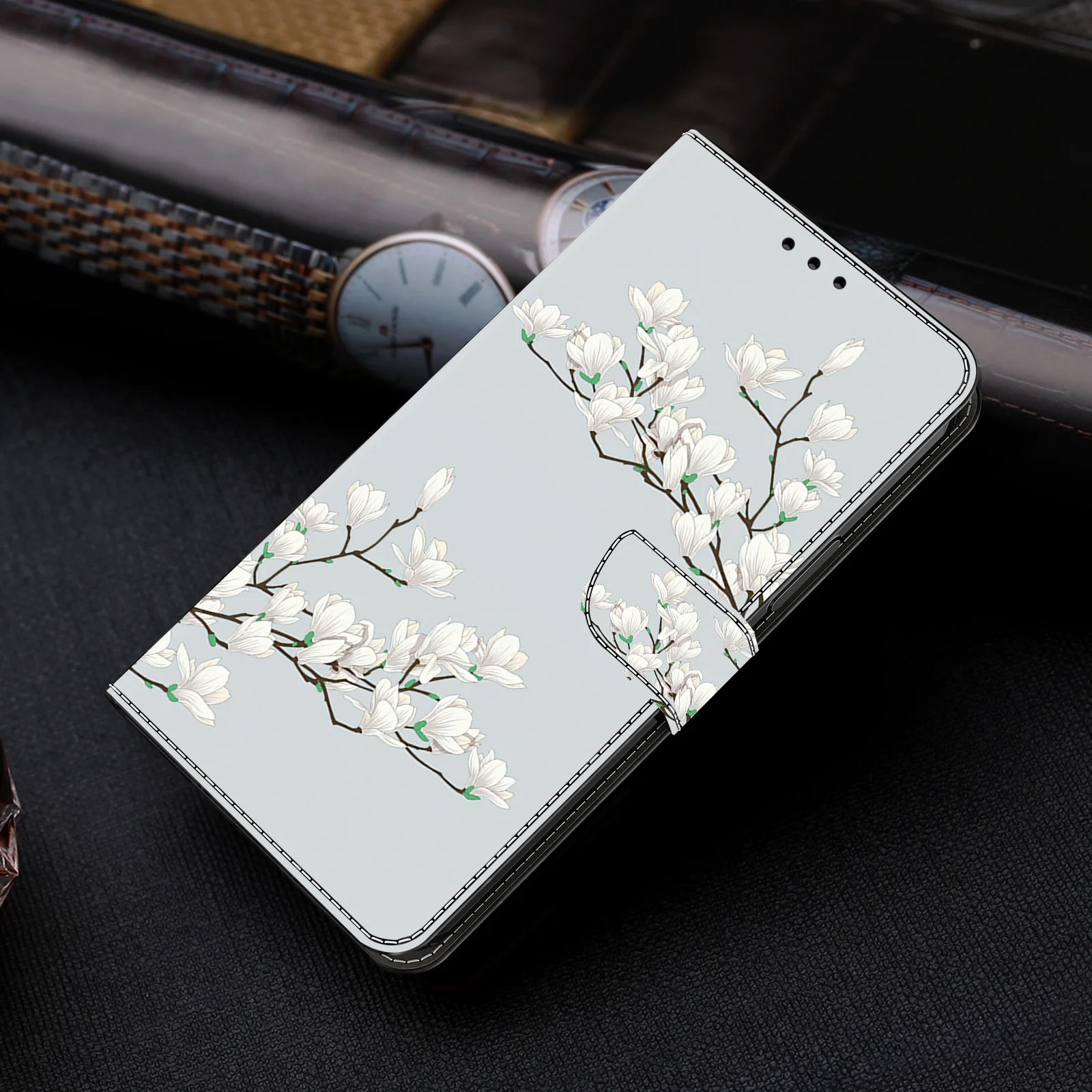 3D Pattern Leather Flip Wallet Case Cover