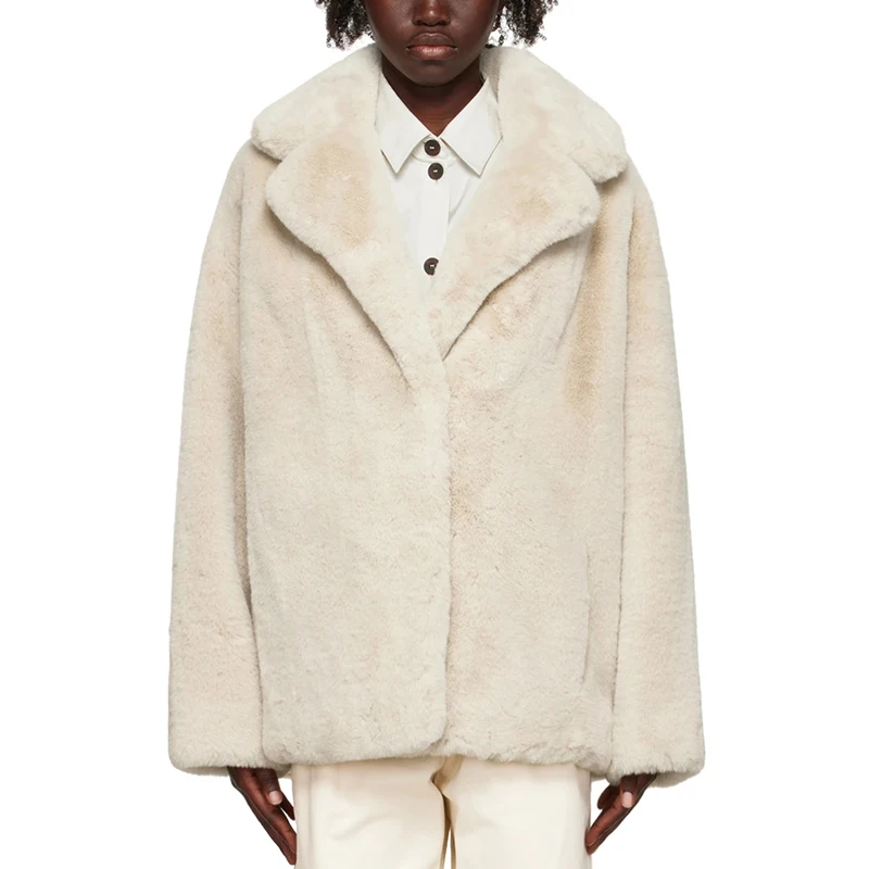Ins Chic Brand Fashion Long Faux Rabbit Fur Coat Jacket Women Winter Oversized Shaggy Plush Fur Coats Street Girls Overcoat