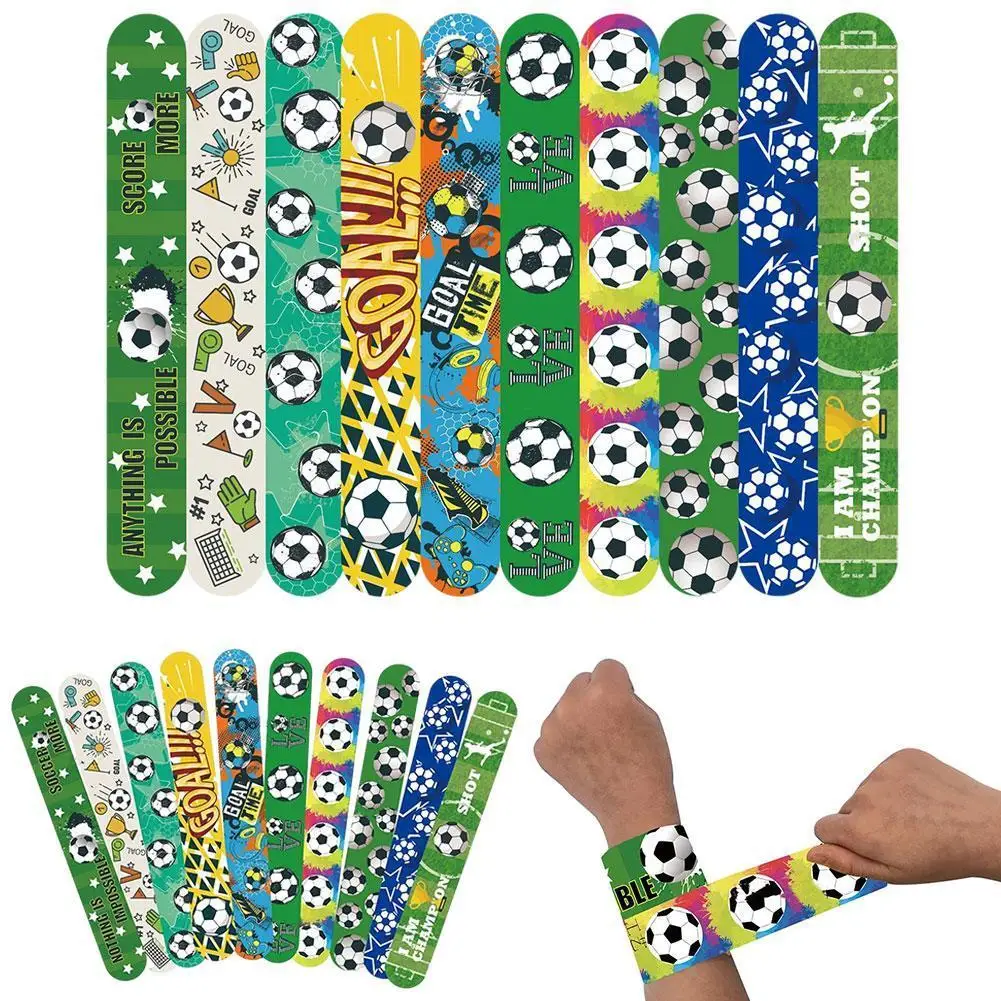 

10pcs Football Papa Circle Bracelet Soccer Decoration Bracelet Football Sports Party Football Boy Happy Birthday Party Supplies