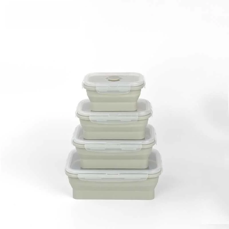 Portable Travel Silicone Bowl Food ade Picnic Lunch Box Microwave Se Noodles Bowl with Lid Outdoor Cam Soup Container
