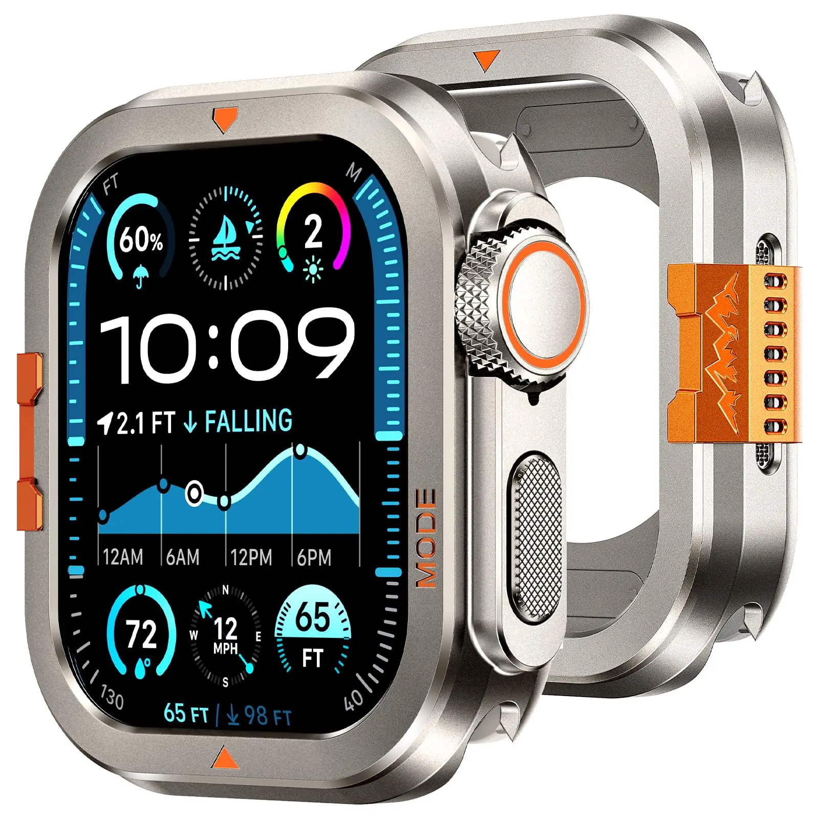 Premium Aluminum Metal Watch Protector Case - Elegant Hard Bumper Frame