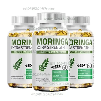 Pure Natural Moringa All Green Superfood, Non GMO, 60 Vegetarian Moringa Capsules