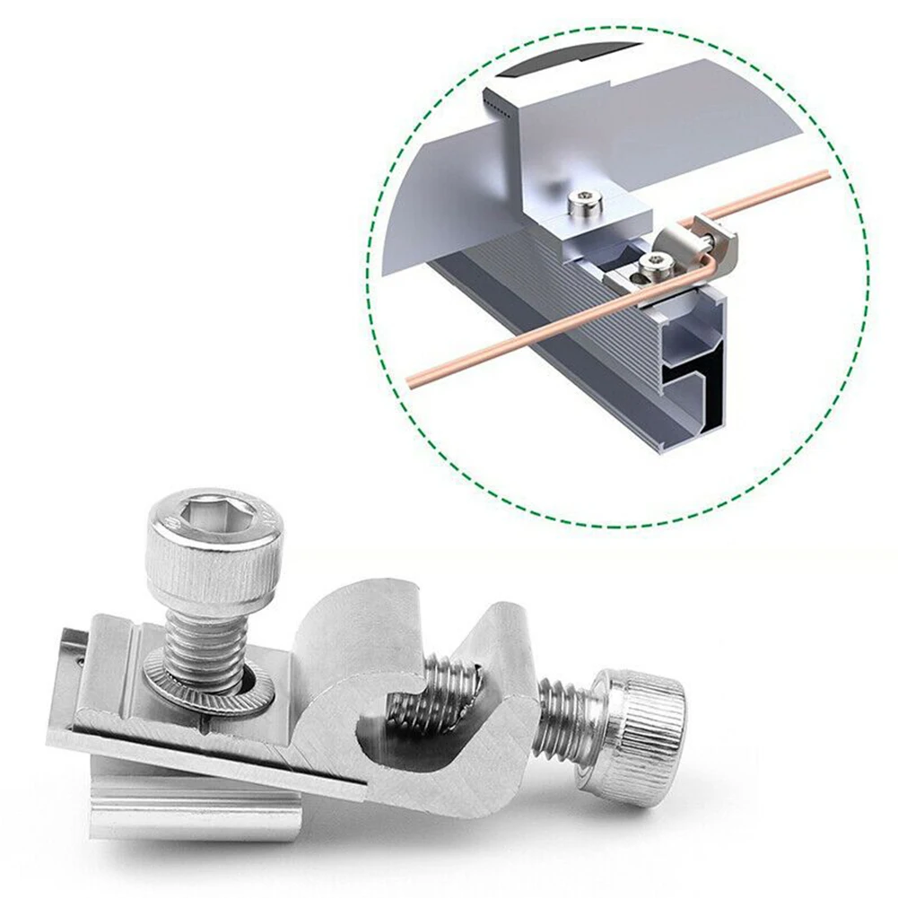 Solar Panel Clamps Brackets Mounting Fixing Ground Lugs Fasteners Photovoltaic Support Solar System Install Accessories solar panel clamps,solar panel brackets