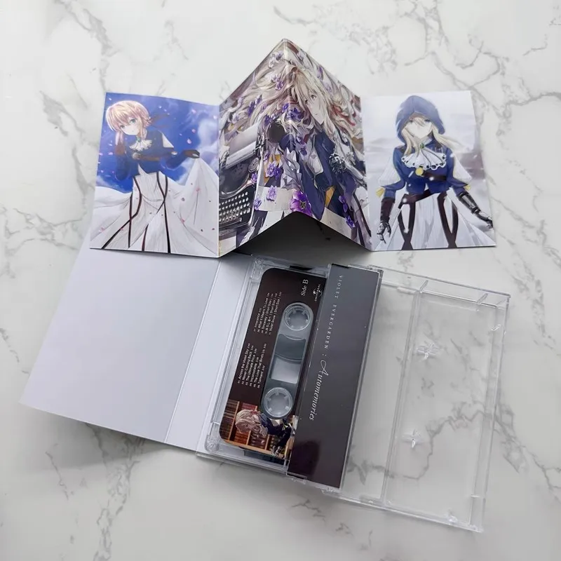 Anime Violet Evergregarden Gangster Bougainvillea Nastro Musicale Cassette Cosplay Soundtracks Box Car Walkman Tape Party Music Prop