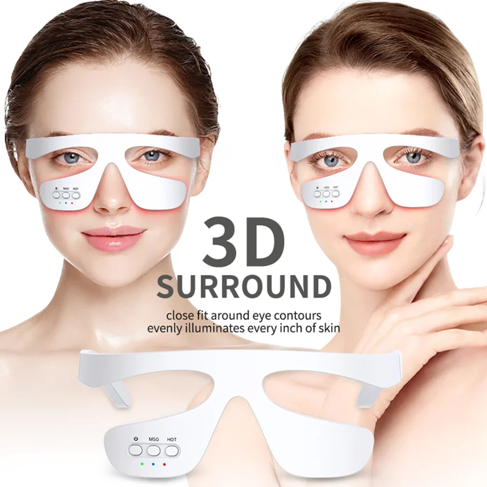 3D Eye Massager Anti-Aging Eye Massage Instrument Eyes Fatigue Relief Relaxation Relieve Dark Circles EMS Eye Lift Care Massage