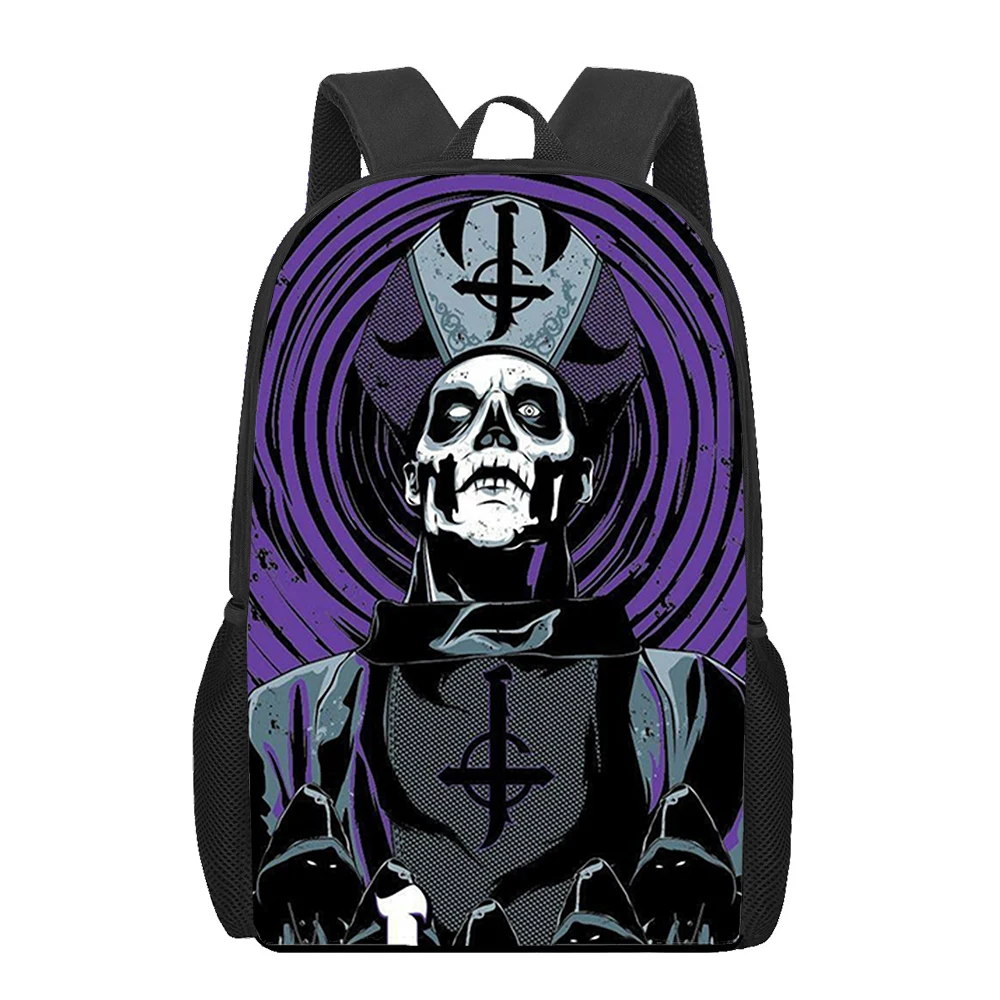 Ghost Band 16 inch Kids School Bags 3D Print Children Book Bags for Girls Boys Orthopedic Schoolbag Primary Backpacks Mochila