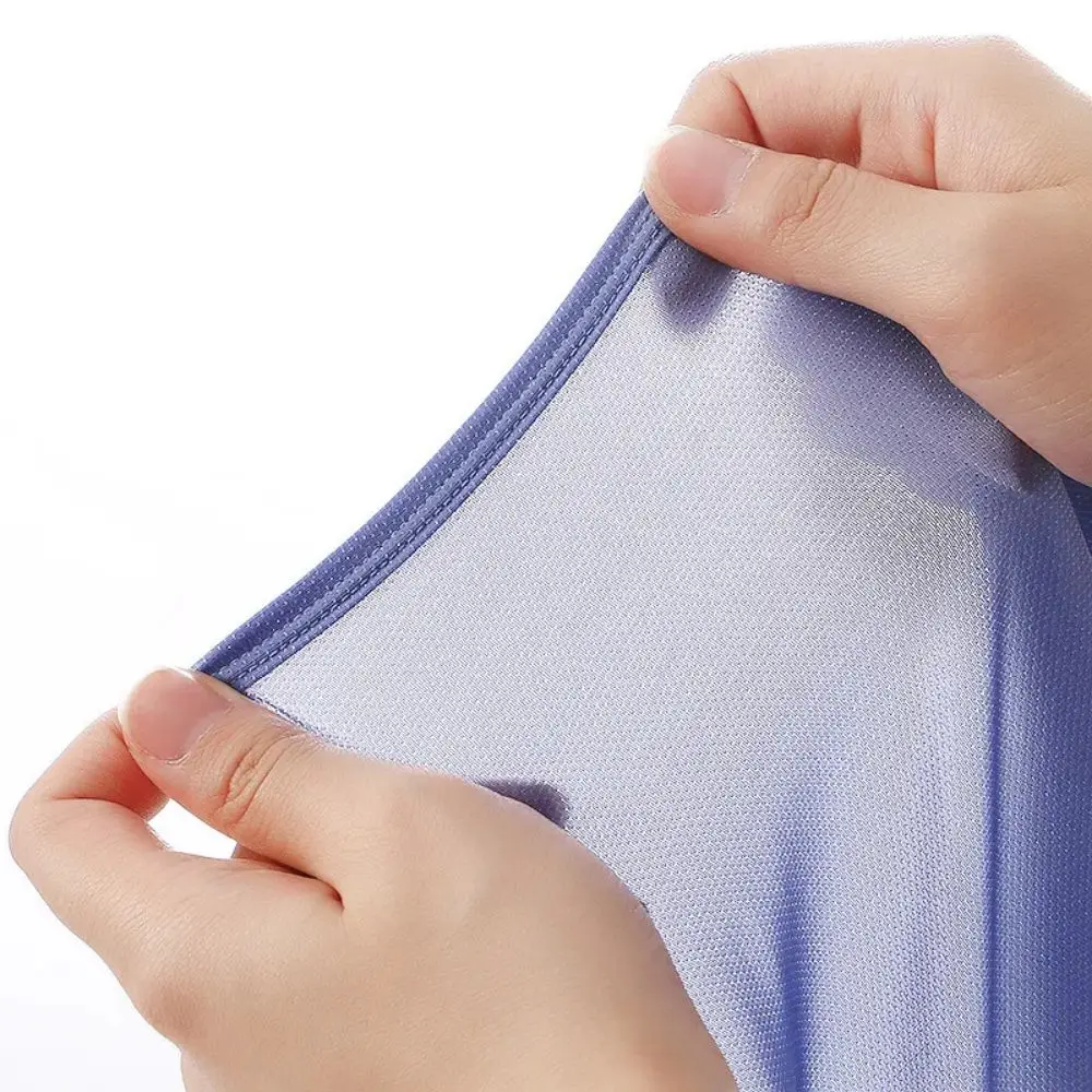 Sexy Mens Arrow Shorts Ice Silk Underwear Sexy Home Panties Boxers Briefs Underpants Transparent Cool Breathable