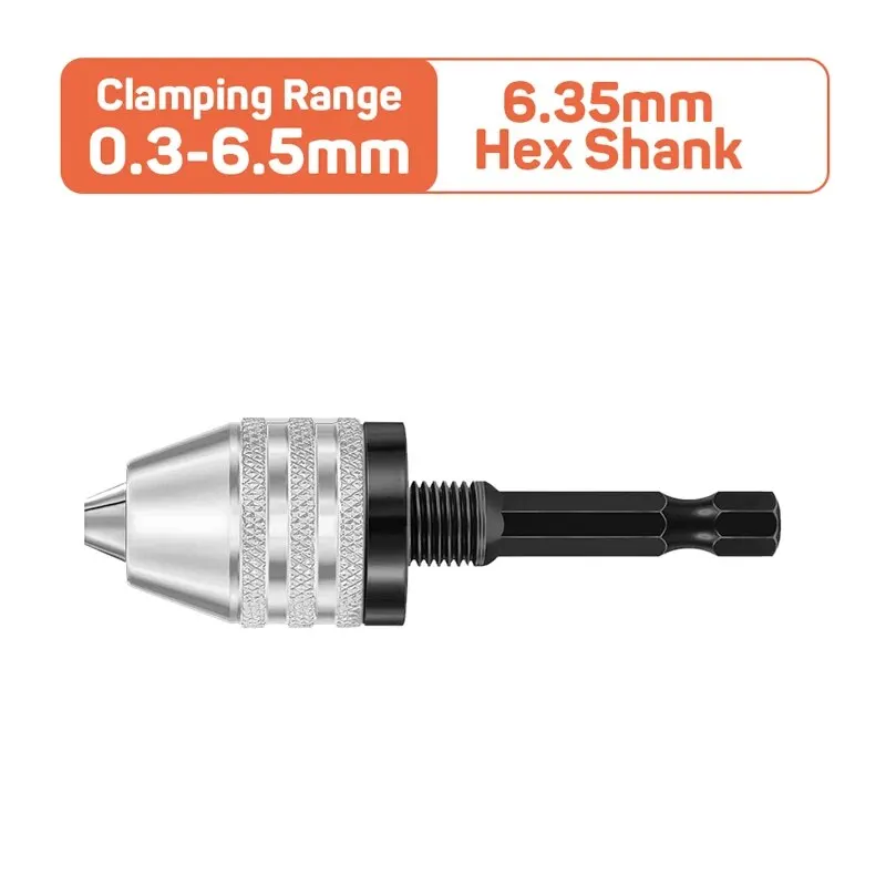 Self centering drill chuck set with durable metal body and easy grip