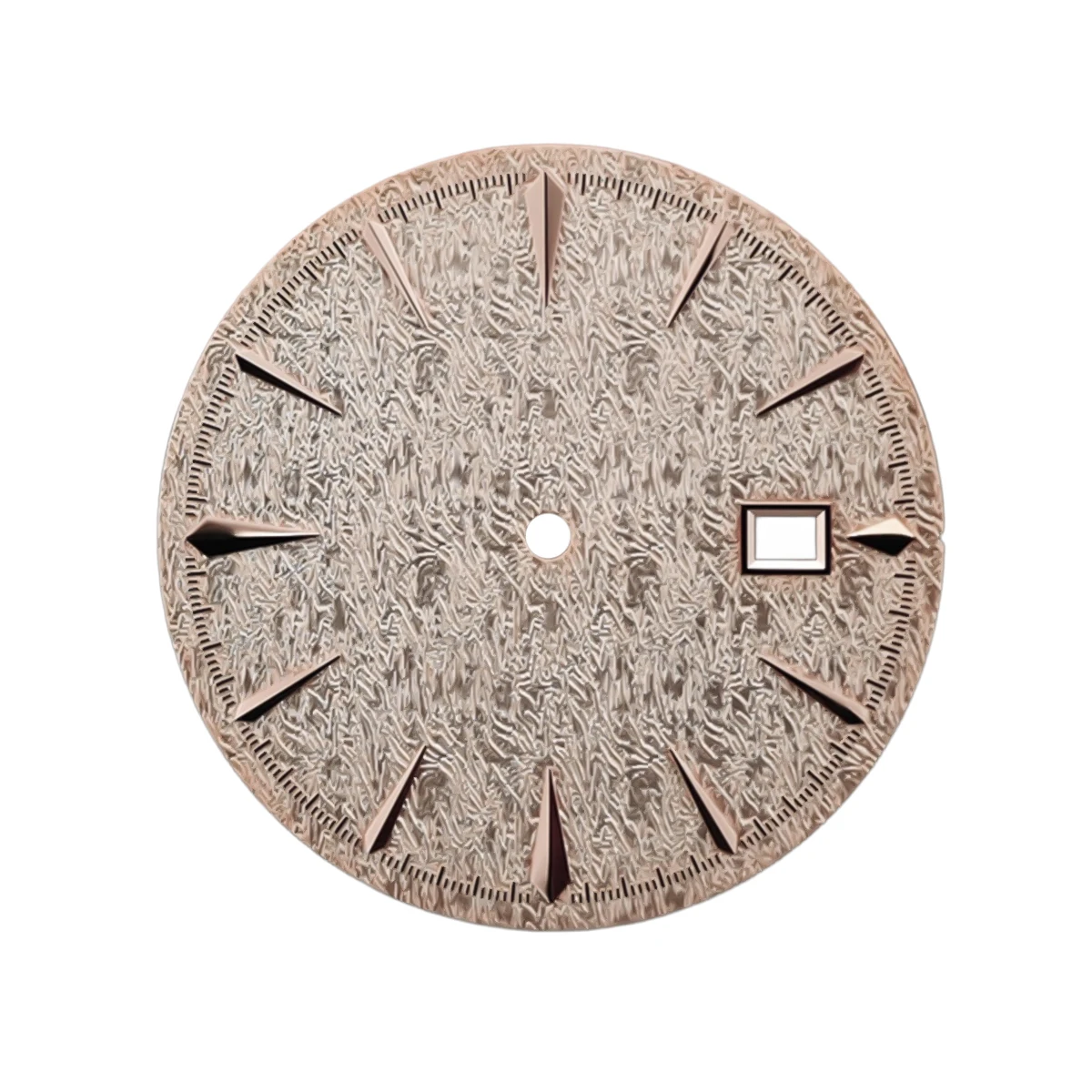 Elegant 35mm DIY Mechanical Single Calendar Watch Face with 3D Nail Details
