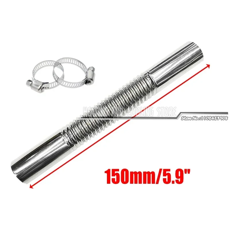 Diesel Heater Exhaust Pipe 15cm/20cm Exhaust Pipe Tube Car Accessories Elbow Connector With 2 Clamps For Eberspacher Webasto