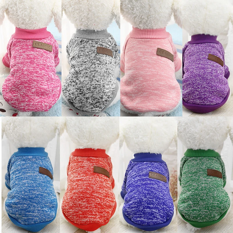 Dog Clothes For Small Dogs Soft Pet Dog Sweater Clothing For Cat Winter Chihuahua Clothes Classic Pet Outfit Hoodies