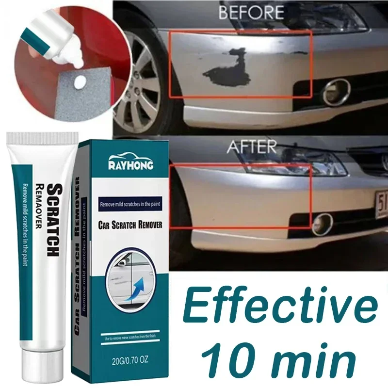 Car Scratch Remover Polishing Paste With Sponge Paint Care Remove Scratch Repair Broken Paint Smooth Car Body