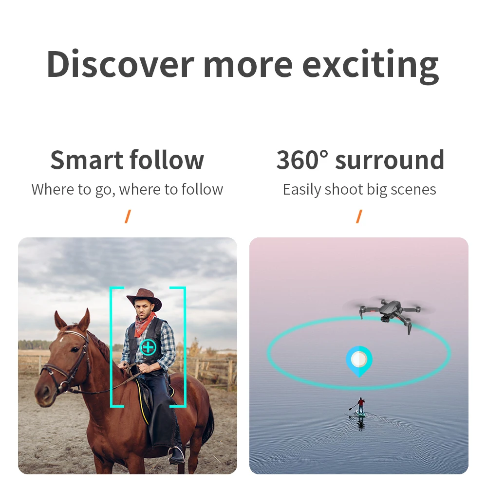 L106 Drone, Discover more exciting Smart follow 3609 surround Where to go, where to follow Easily shoot big