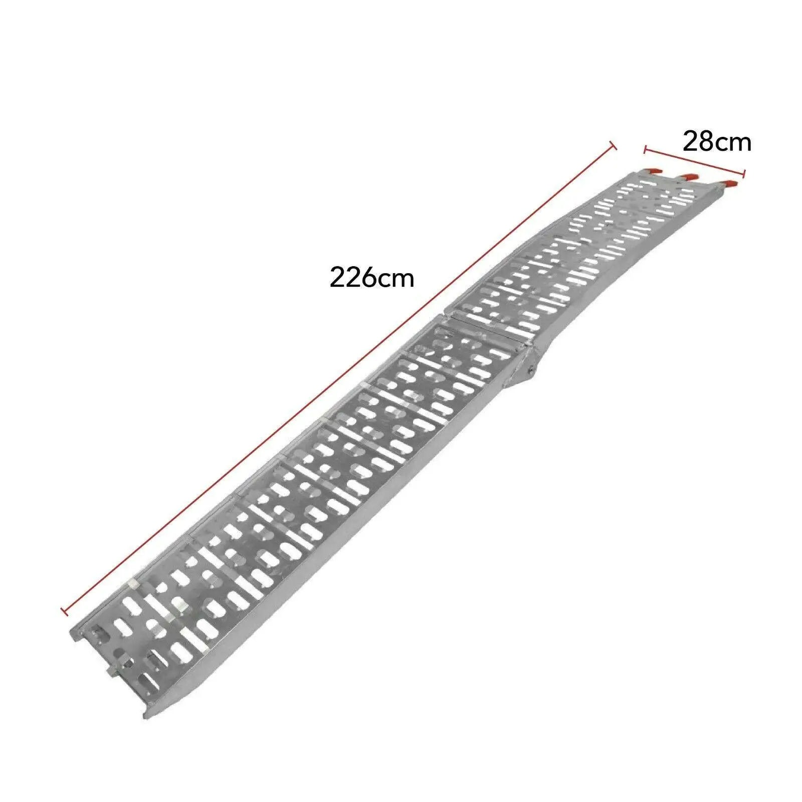 D2U Aluminum Folding Loading Ramps, 680kg Capacity-Heavy-Duty for atvs , Motorcycles, Ride-On Lawnmowers-Foldable Design,