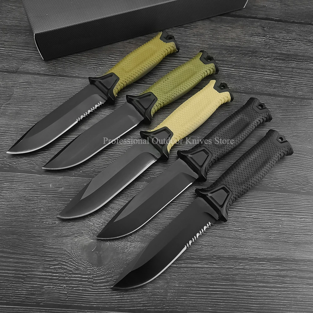 

1500 Stainless Steel Fixed Blade Hunting Wilderness Survival Knife Tactical Camping Knives with Sheath Outdoor EDC Multi Tools