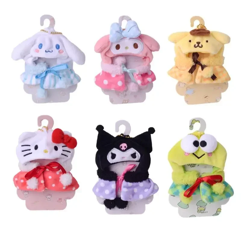 

Кавайная аниме серия Sanrio Hello Kitty Mymelody Kuromi Cinnamoroll Pom Purin Симпатичная плюшевая игрушка кукла накидка одежда детский подарок