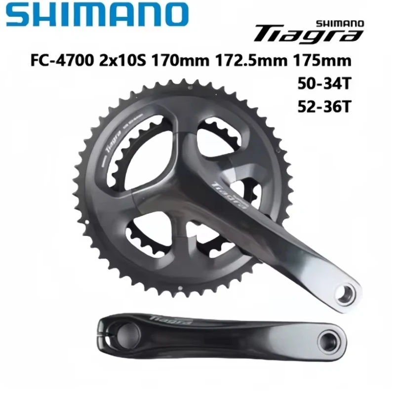 シマノ tiagra FC-4700 170mm 50-34T 2×10 Shimano Tiagra 4700 Crankset 10Speed 165mm/170mm/172.5mm/175mm 50