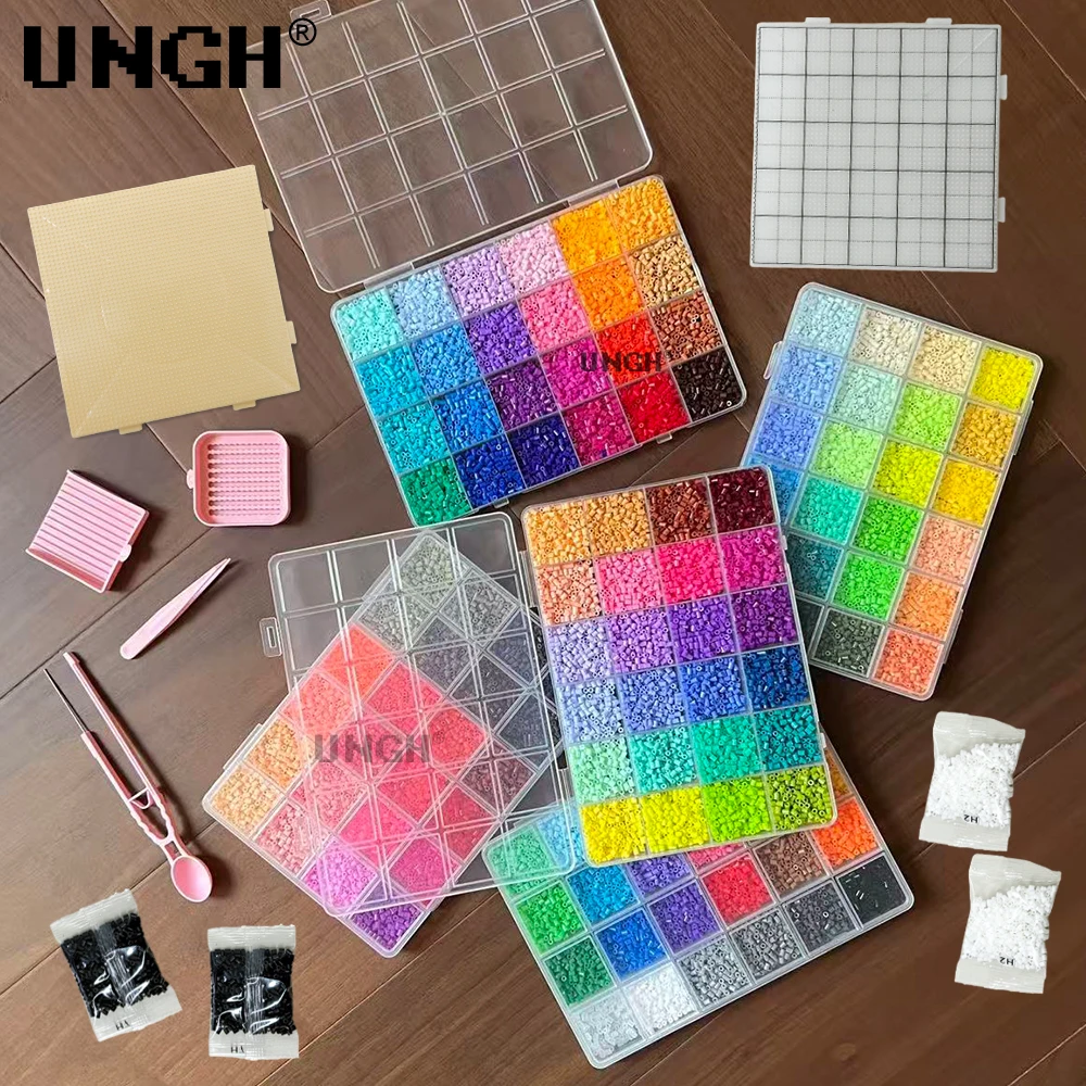 UNGH 40000pcs 2.6mm Perler Mard Bean Box4pcs basepla..
