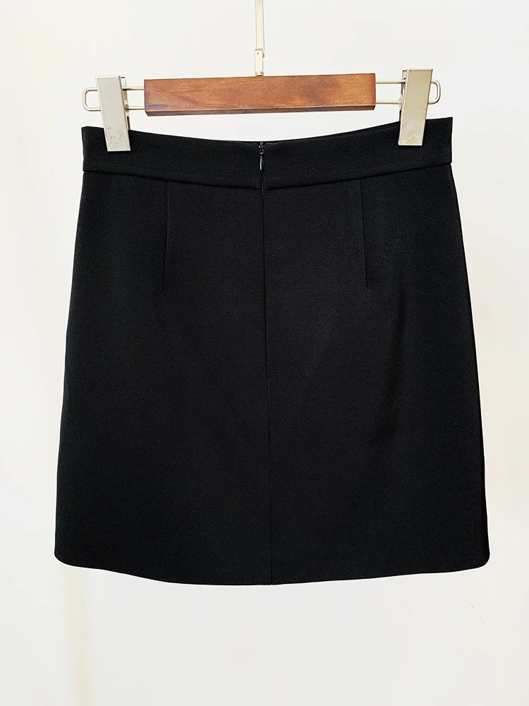 Women's Zip Back Crystal Beaded Cropped Tops Skirt Set