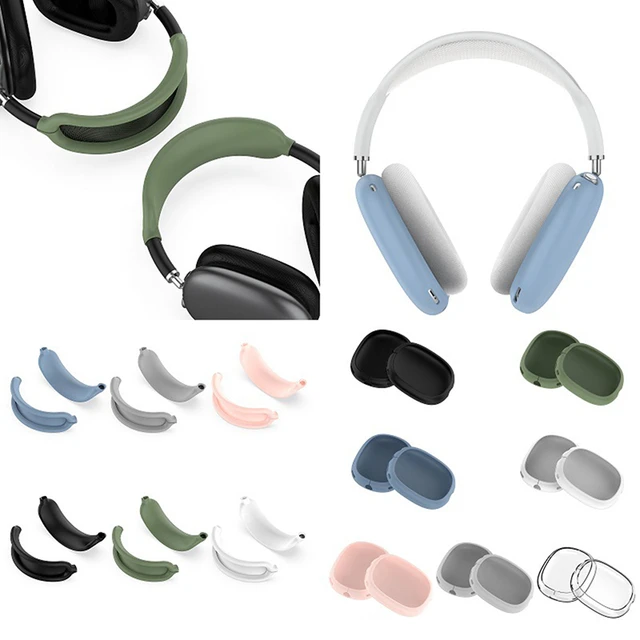 [2 juegos] Funda para AirPods Max para auriculares y funda para la diadema,  silicona suave a prueba de arañazos, a prueba de polvo, almohadilla para