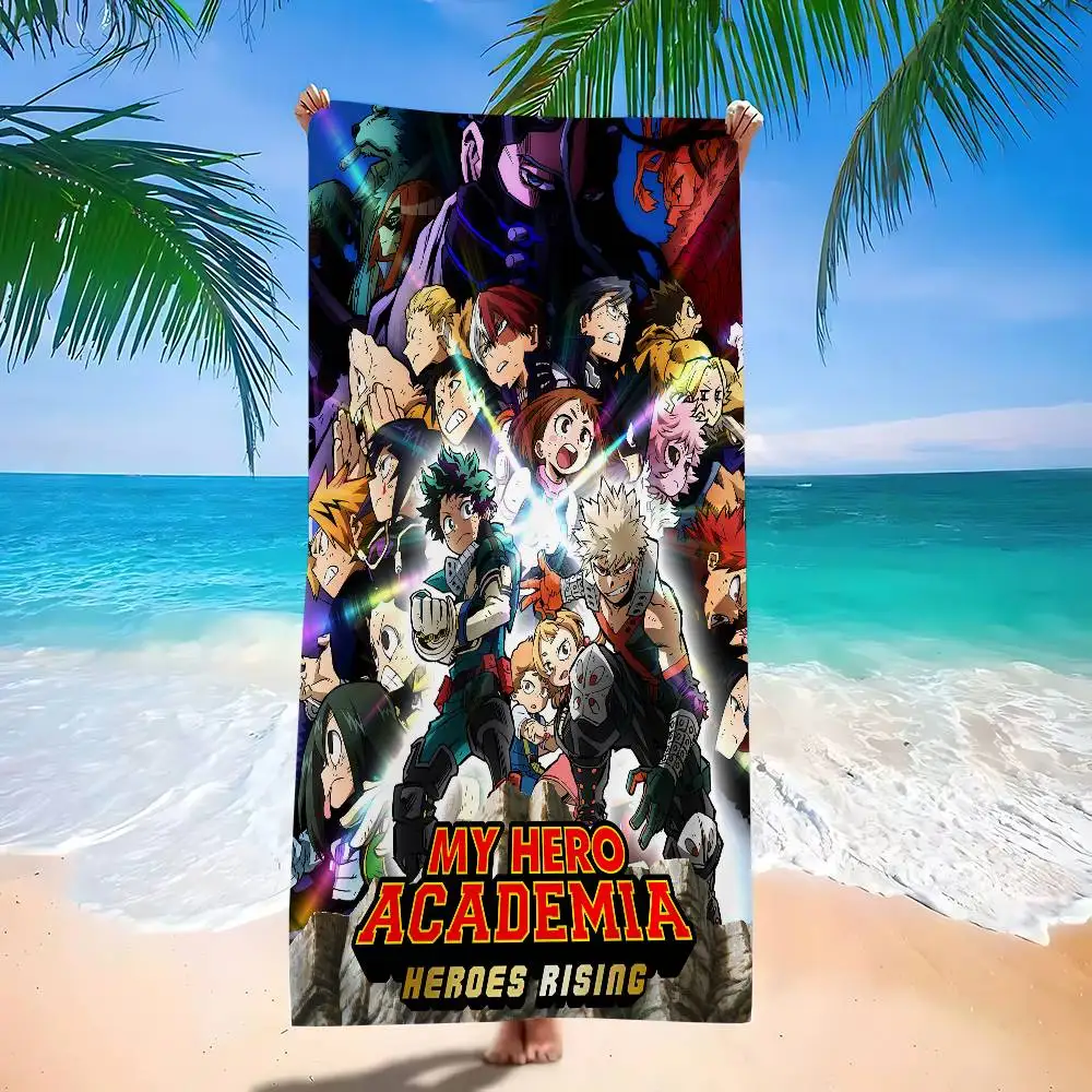My Hero Academia Anime Microfiber Beach Towel Absorbent Quick Dry Soft Yoga Swimming Resort Mountain Climbing Towel