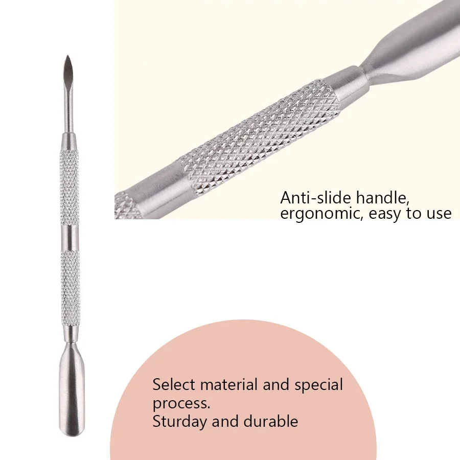 Stainless Steel Cuticle Pusher Manicure Tools 1Pc