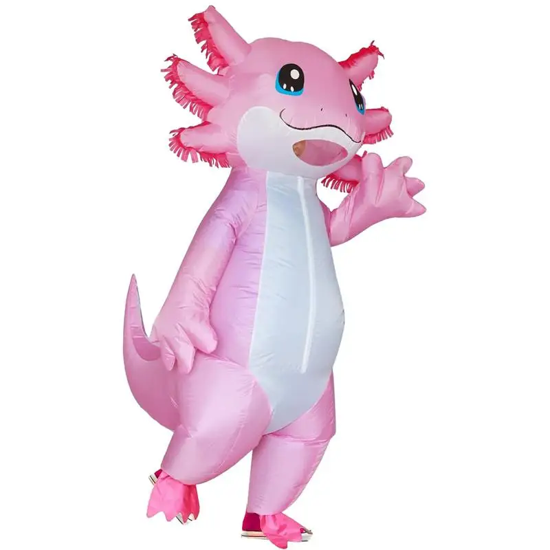 Axolotl Costume Adult Blow Up Axolotl Cosplay Outfit With A Blower Cosplay Apparel For Theme Parties Stage Performances Role Pla