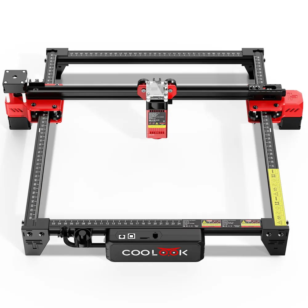 COOLOOK Máquina de gravação a laser CK1-55 5.5W Metal Vidro Gravador a laser Controle Wifi MDF Acrílico Ácido Máquina de corte de madeira