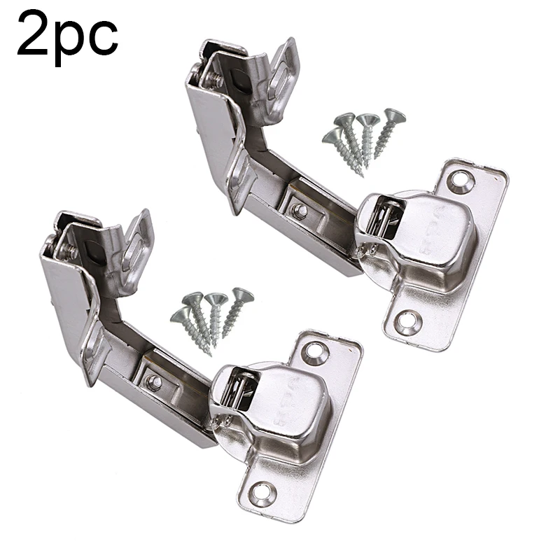 2pcs 135 Degree Door Hinges Corner Cabinet Door Hinges Combination  Plate Screws Set Kitchen Cupboard Furniture Hinges Hardware