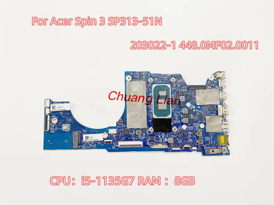 203022-1 For Acer Spin 3 SP313-51N Laptop Motherboard With CPU：i5