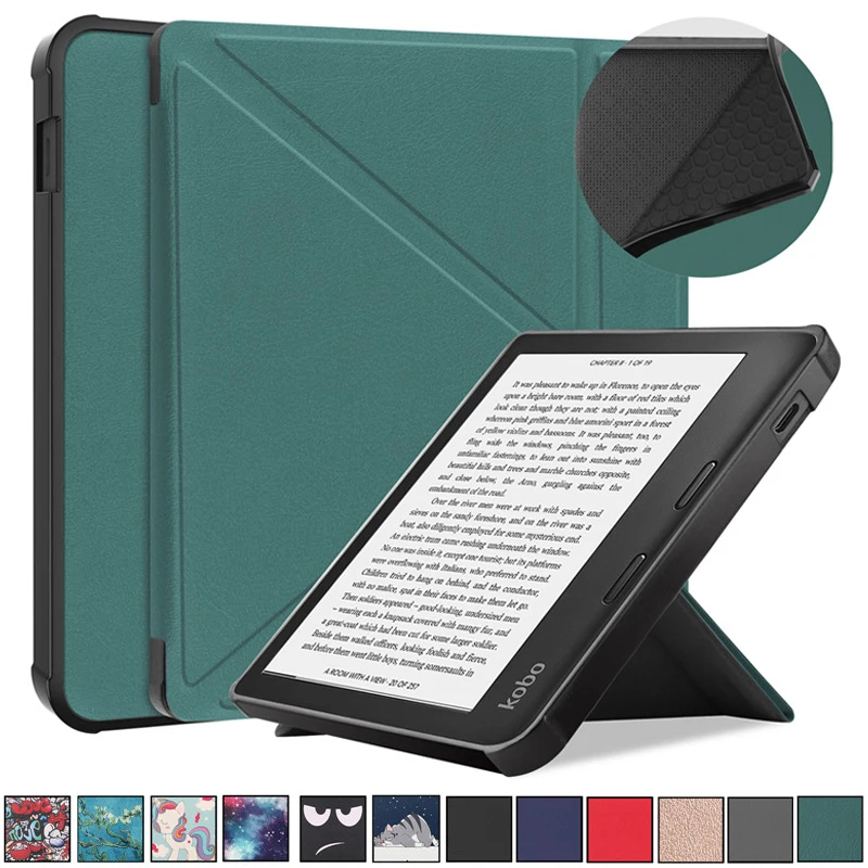 para Kobo Libra Case 2023 Polegada Ebook Ereader Magnético Multi-dobrável Suporte Macio Tpu Volta para Kobo Libra Capa 2023 Crianças Mais Caneta