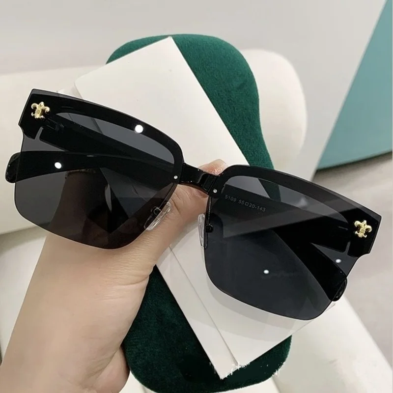 

New Luxury Fashion Sunglasses For Men And Women Semi Rimless Designer Brand Sun Glasses Stylish Trend Eyewear UV400