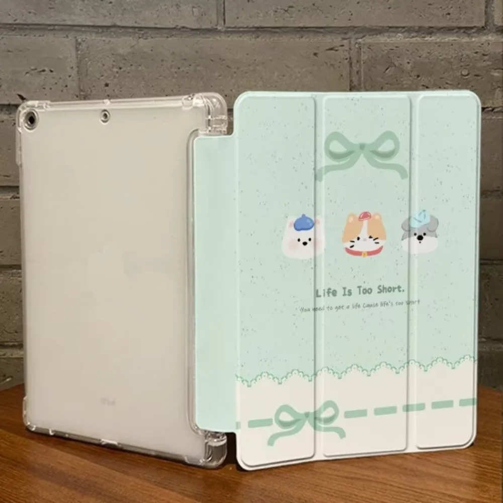 Cute Puppy Flip Smart Cover for Tablets - Enhanced Protection and Style