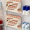 3-Tier Rolling Egg Storage Container for Refrigerator Holds 24 Eggs Organizer Rack Large Capacity Kitchen & Fridge Storage Box 5