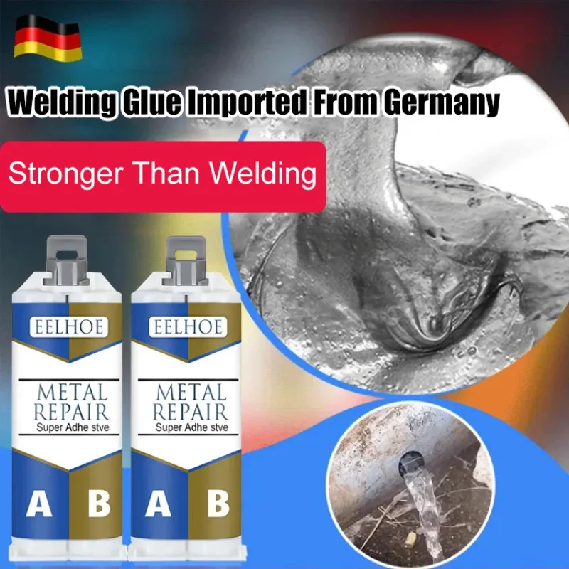 

Metal Repair Glue Paste Industrial AB Caster Glue Heat Resistant Sealant Cold Weld Strong Defect