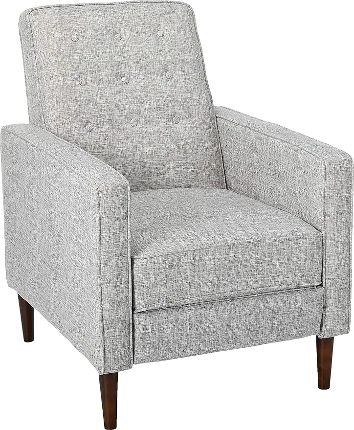 

Christopher Knight Home Macedonia Mid Century Modern Tufted Back Fabric Recliner (Light Grey Tweed).