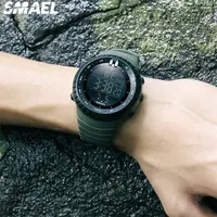 SMAEL Brand Men Electronics Watch Outdoor Sports Waterproof Big Dial Digital LED Alarm Digital-watch 1237 Sport Watch 2