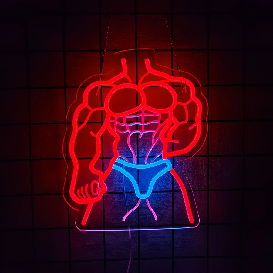 Beast Mode Neon Sign – Neon Lives Beast Mode Neon Signs for Wall Decor Red Letter LED Neon Light Gym