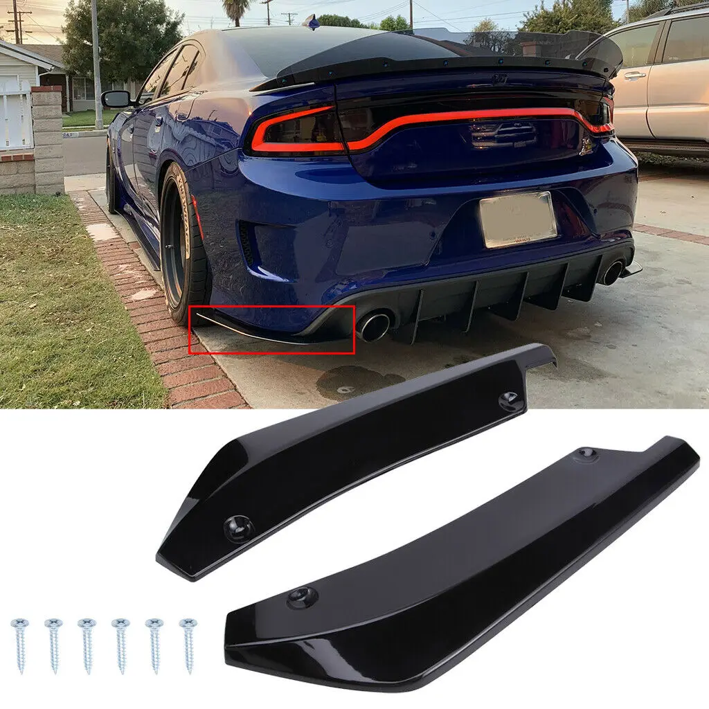 Per Dodge Charger Sxt Srt Parafanghi Posteriori Paraurti Lip Splitter Diffusore Canard Spoiler Universale